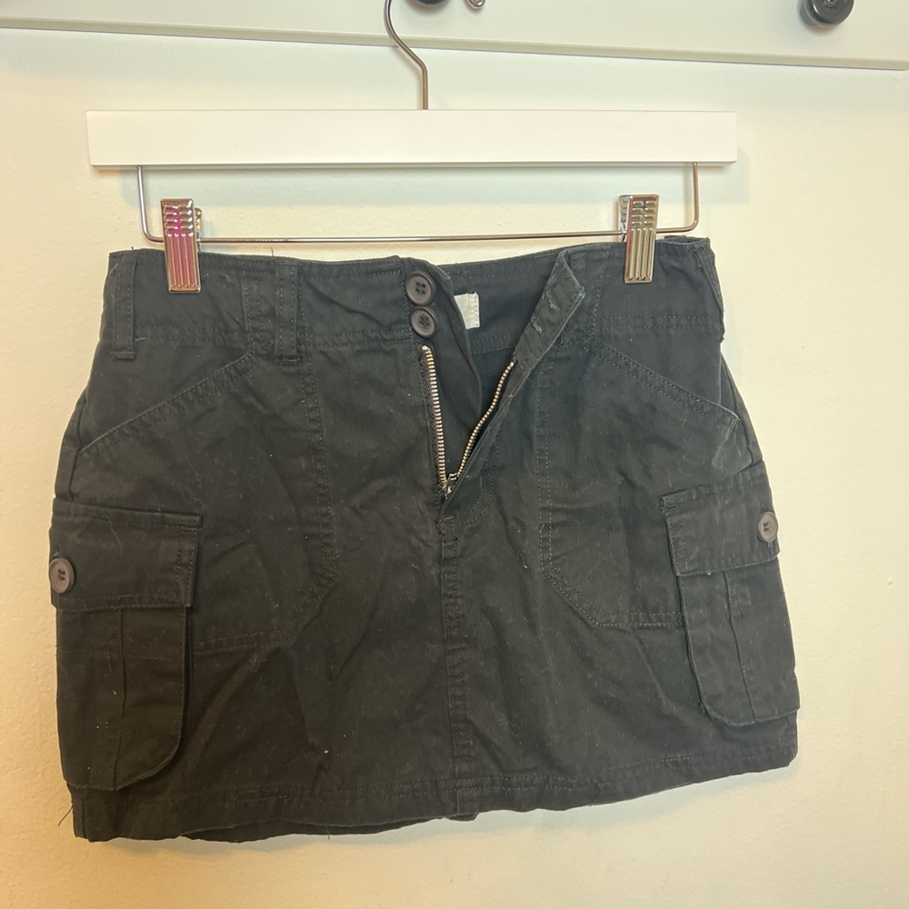 Black Mini Skirt with Pockets